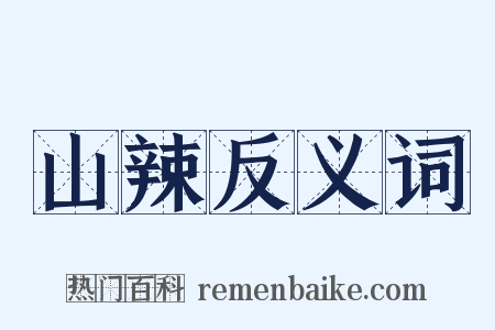 山辣反义词是什么意思的图片